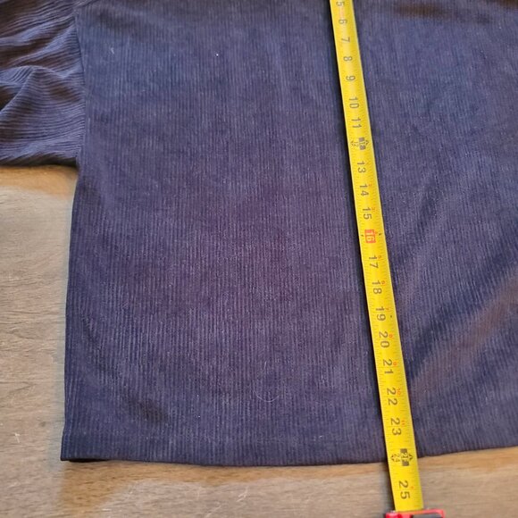 Madewell Black Striped Jacquard Funnelneck Pullover Top Size Large - Picture 7 of 8